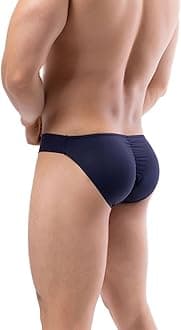 Mens Bikini Briefs Soft Breathable Bulge Pouch Underwear Micro Mesh Panties Scrunch Butt Underpants