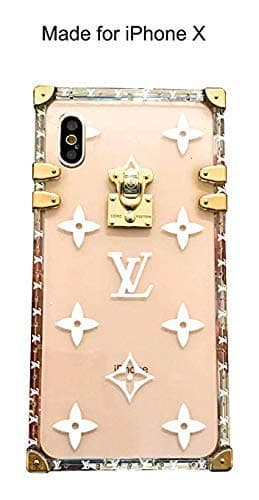 iPhone X Clear Case Elegant Luxury Clear Designer Graphic Case for Apple iPhone X iPhone 10 Only (White)