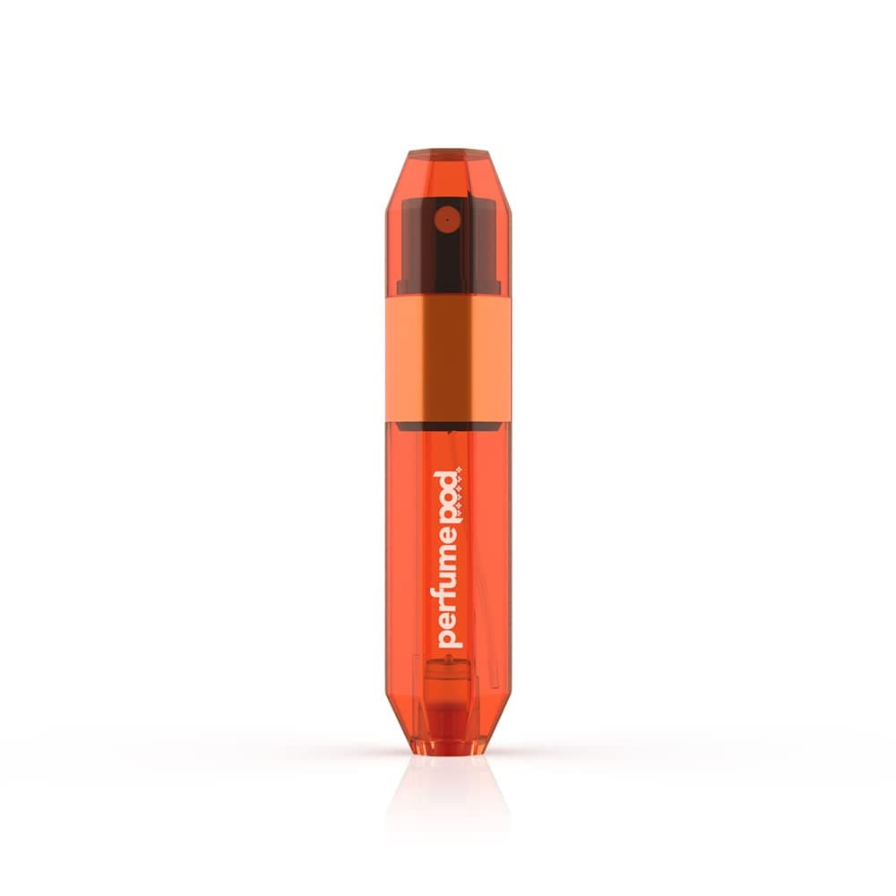 Perfume Pod ICE- Perfume Atomizer|Lightweight, Refillable and Portable Spray Bottle| Patented Genie-S Technology|Carry during Travel, to Gym and to Office| TSA approved |Capacity- 5 ml|Orange