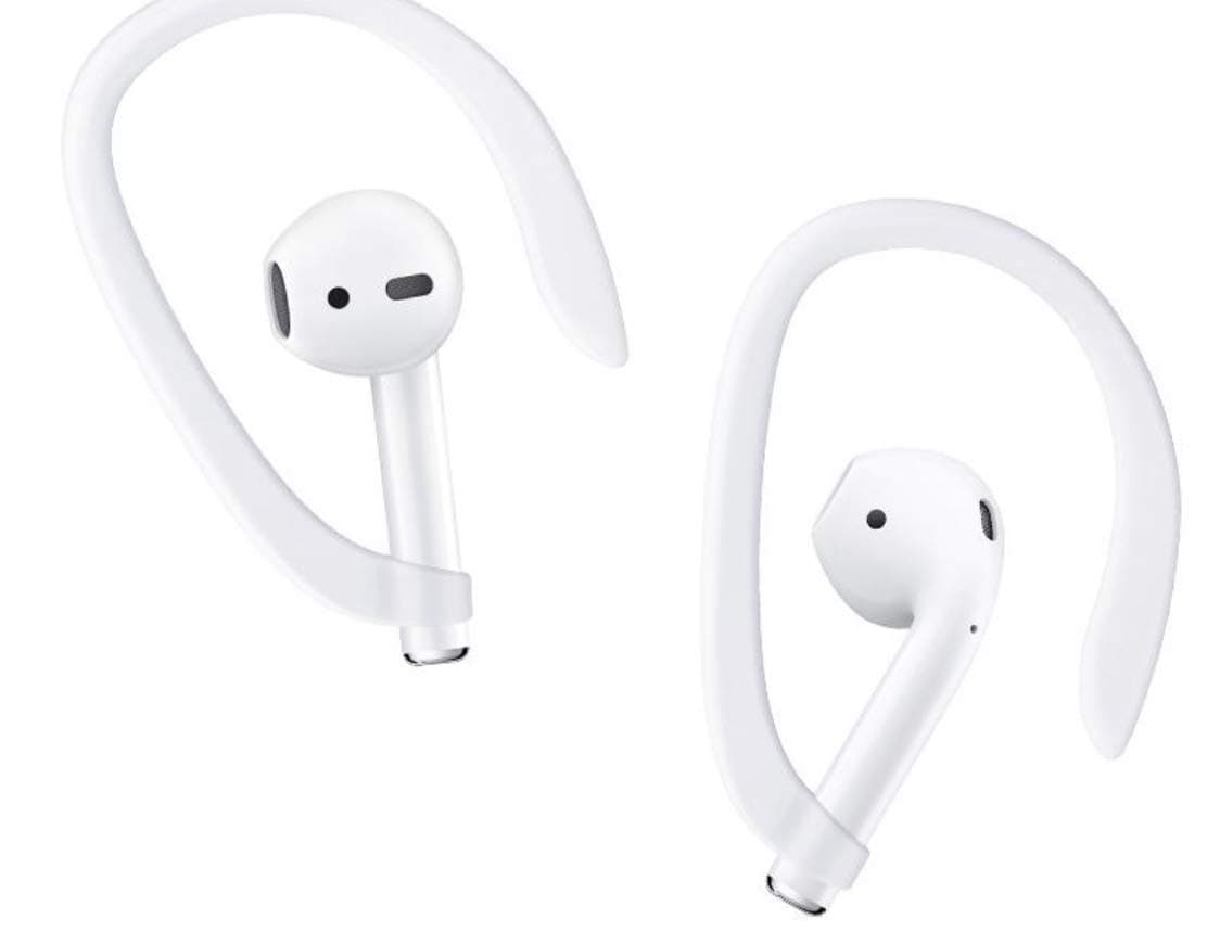 Comfortable Silicone Ear Hooks and Covers Accessories Compatible with Apple AirPods 1 & AirPods 2 or EarPods Headphones/Earphones/Earbuds (White)