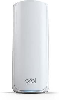 NETGEAROrbi 770 Series Tri-band WiFi 7 Mesh Add-on Satellite (RBE770) – Works with Orbi RBE772 and RBE773 – Adds Coverage up to 2,750 sq. ft. - 2.5 Gig Internet Port, BE11000 802.11be (up to 11Gbps)