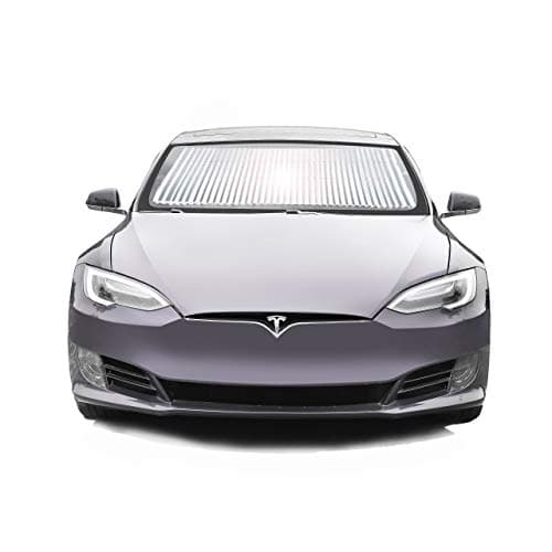 DAUNTLESS Car Windshield Sun Shade, Automatic Foldable Retractable Sun Visor Shield for Front Window, Telescopic UV and Heat Protector for Interior (27.6 inch)