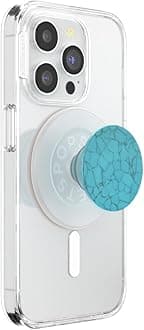 PopSockets Phone Grip for MagSafe with Kickstand, Magnetic Stand, Swappable Top, Secure Hold for iPhone MagSafe Cases, Phone & Tablet Grip, Cute PopSockets - Accent Turquoise