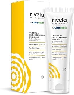 By Cipla SPF 50, PA+++ Mineral Sunscreen Lotion With Tinosorb M, No White Cast, UVA/UVB Protection For Normal to Dry Skin, 50ml
