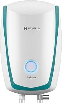 Havells Instanio 3L Instant Water Heater(Geyser)| Temp. Sensing LED Indicator| Rust & Shock Proof Body| ISI Marked|Warranty: 5 year on Inner Tank| High Rise Compatible (White Blue)