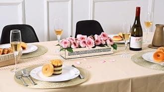 Flower Vase Mirror Finish Vases for Decor, Crystal Decorative Vase for Flower Circle Donut Crushed Diamond Home Decoration Tabletop, Silver 9 inches Tall, Can’t Hold Water