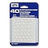 40pc 3/8" Surface Saver Plastic Adhesive Bumper Pads - Protects Floors & Furniture