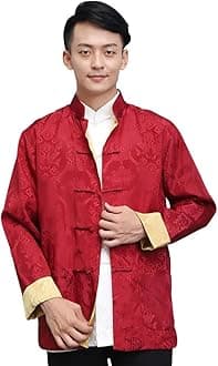 Men's Traditional Chinese Kung Fu Clothing Hanfu & Tang Suit Jacket Wing Chun Uniform Martial Arts Coats