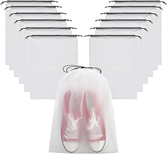 Transparent Shoe Bags for Travel Large Clear Shoes Organizers Storage Pouch with Rope for Men and Women 13 Pack