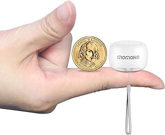 Mini Bluetooth Speaker Wireless with Remote Shutter, Multi-Functional TWS Pairing Bluetooth Speaker, Built-in Mic, Portable Bluetooth Speaker for Outdoor and Indoor (White)