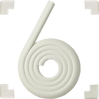 Corner Guards, Milky White(4 Corner&6.5ft Safety Bumpers), FURNITURE_EDGE_BUMPER, Protects Babies from Sharp Furniture Corners