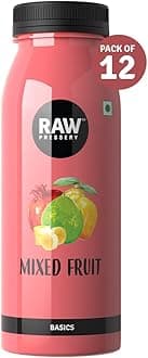 Raw Pressery Mixed Fruit Juice (12 x 200ml) High Vitamin C & Dietary Fiber, Natural Energizer & Immunity Booster, Healthy Juice, No Added Sugar