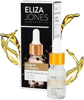 Eliza Jones Laboratories Face Serum, Neck Serum (Gold and Collagen: Anti Wrinkle Serum, 10.0 ml)