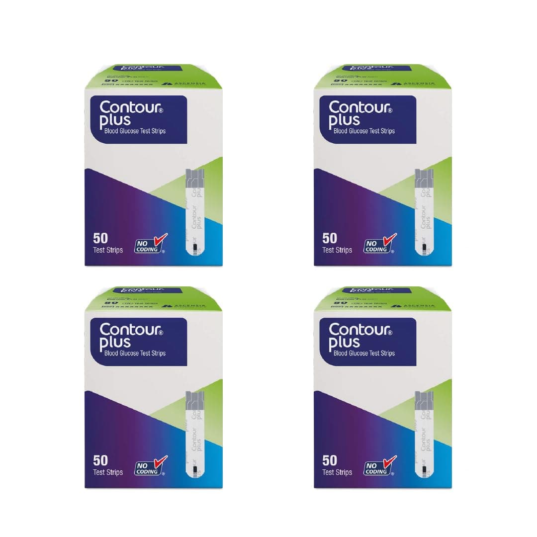 Contour Plus Strips 50 Count (Multicolor) - Pack of 4