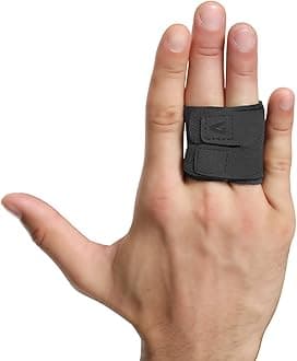 Milec Finger Splint Finger Buddy Wraps Reusable Finger Support Sleeves, Adjustable Elastic Trigger Finger Splints Compression Straightening Mallet Finger Brace for Arthritis Pain, Sport Injuries - M