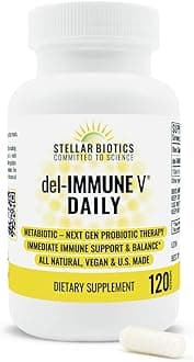 Daily by Stellar Biotics, All-Natural Immune Support & Gut Health, Immediate Care, Metabiotic: NextGen Probiotic Therapy (120 Caps)
