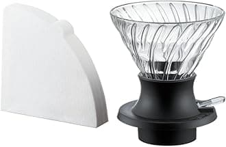 Hario V60 Immersion Switch Coffee Dripper 02 – Hybrid Pour Over & Immersion Brewer, Heatproof Glass, Adjustable Extraction