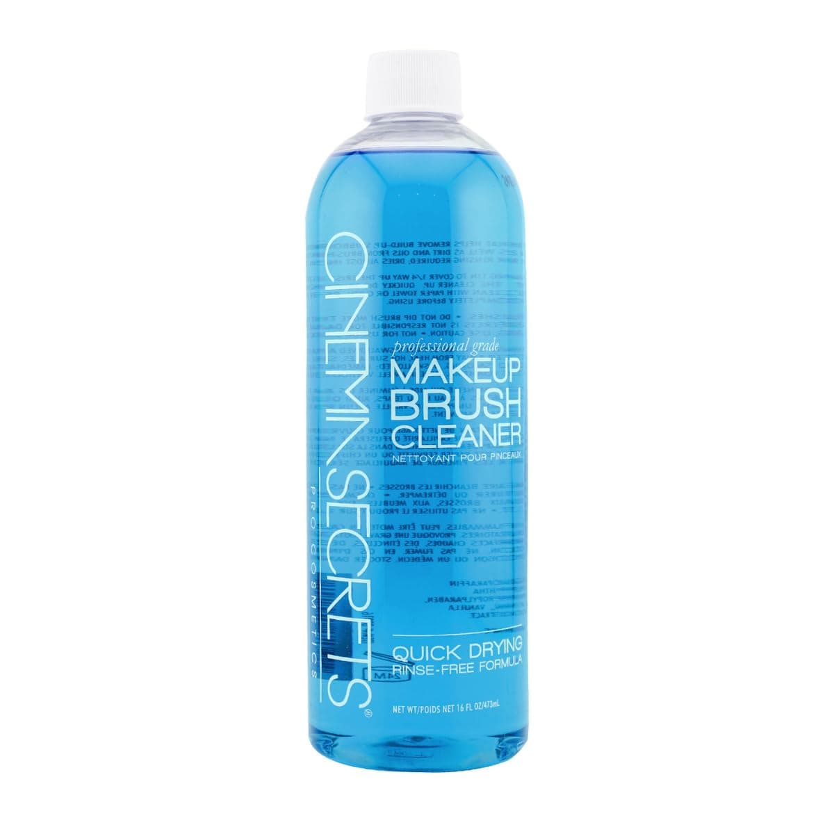 Cinema Secrets Original Blue Vanilla Makeup Brush Cleaner Solution - Professional Cleanser for Makeup Brushes - Quick-Drying, Rinse-Free Formula - Removes Stubborn Waterproof Make Up