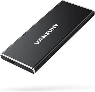Vansuny 2TB Portable External SSD, USB 3.1 Gen2 Up to 500MB/s Solid State Drive, Metal USB C Mini Portable External Hard Drive for PC, Laptop, Phones and More