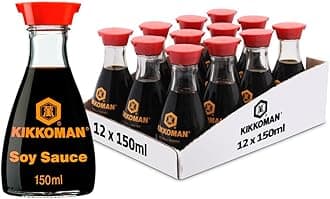 Kikkoman Soy Sauce, 150 ml, (Pack of 12), Naturally Brewed