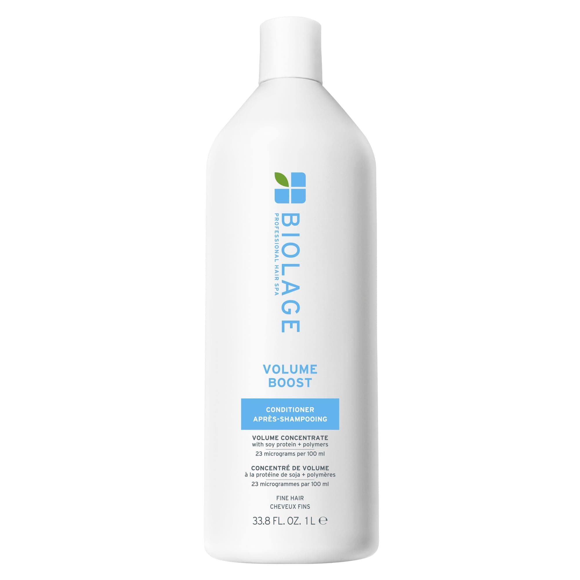 Volume Boost Conditioner - Weightless Moisture, Shine & Volume, Detangles Fine Hair, Soy Protein & Polymers, Vegan & Paraben-Free