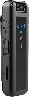 Recall Personal Body Camera Mini Pen 1080P HD BodyCam Small Pocket Body Camera with Audio and 16GB or 32GB Micro SD Card… (Recall ONE 64GB)
