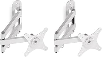 Suptek TV Wall Mount Swivel Tilt Rotation Full Motion Adjustable Articulating for Most 15-32 inch LED, LCD Monitor Wall Mount VESA 75,100, White, 2 Packs (MA2720W-2)
