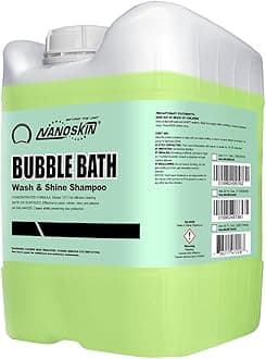 BUBBLE BATH Foaming Car Wash Shampoo 5 Gallons - Works with Foam Cannon, Foam Gun, Bucket Washes, Car Soap for Pressure Washer | For Car, Truck, Motorcycle, RV & More | Green Apple Scented
