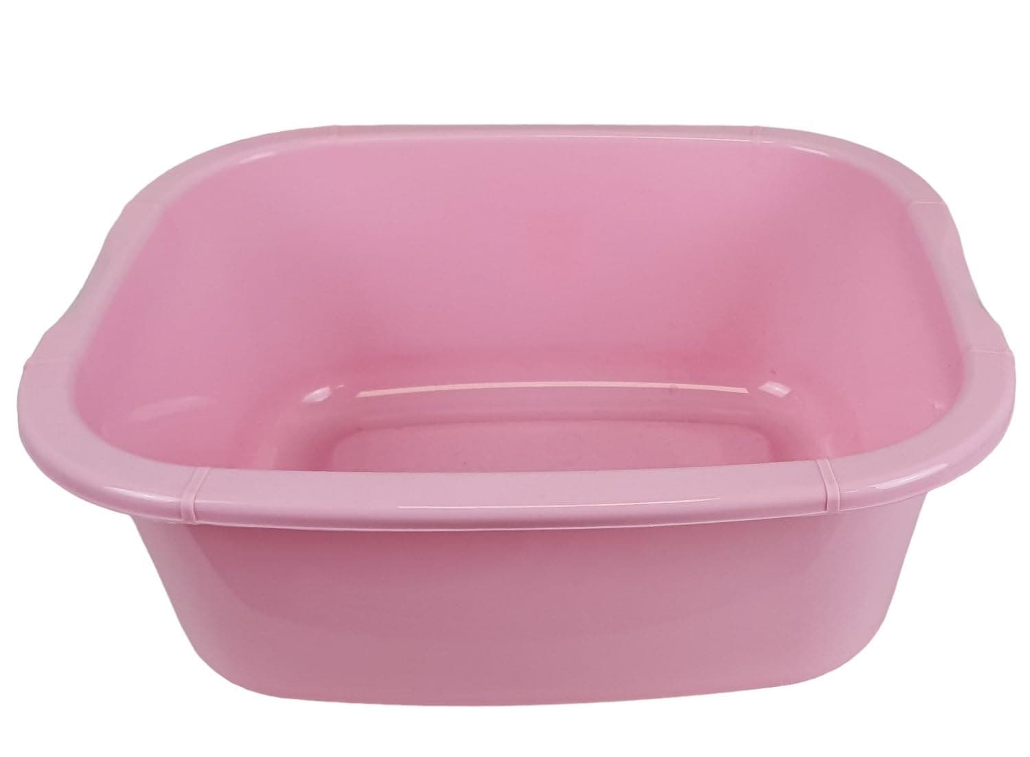 11 Litres Washing Up Bowl Rectangular Plastic Multi-Purpose Basin Mixing Sink Tidy Organizers (Pink)