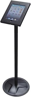 Brateck PAD12-02A Tablet Floor Stand Kiosk compatible iPad 9.7" w/Security Lock Black