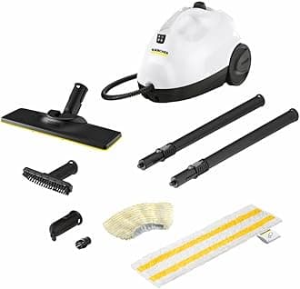 SC 2 EasyFix Steam Cleaner, 1500W, 3.2 Bar Pressure, 1200L Steam/L Water, Chemical Free Cleaning, Removes 99.99% Viruses & Bacteria, EasyFix Floor Kit, Ideal for Home Use, German Tech, White