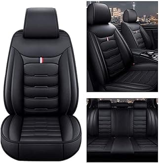 Full Set PU Leather Car Seat Covers for Kia Seltos 2019-2023, Front And Rear Seat Cover Protectors, Car Seat and Headrest Covers, Soft Breathable