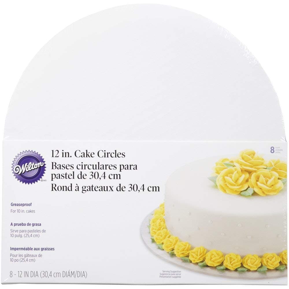 Round Cake Board for Stability and Display, 12 Inch