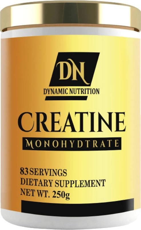 DYNAMIC NUTRITION Flavoured Creatine Monohydrate for Pre-Workout Workout & High Muscle Growth, Orange Flavour (250g/83 Servings)