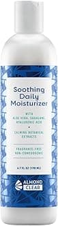 Almond Clear Soothing Daily Moisturizer | Lightweight Hydrating Moisturizer for Acne-Prone Skin on Face and Body | Mandelic Acid, Aloe Vera, Squalane, Hyaluronic Acid & Botanical Extracts | 6.7 oz