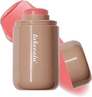 Cream Blush stick, Natural-Looking Matte Finish Makeup Blush stick, Hydrating Long Lasting Lightweight Blendable Blush for cheeks (#3 Bright Coral, 1 PC)