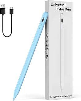 Active Stylus Pen for Touchscreen Android iPhone Tablet Phone，Touch Screen Pen Compatible with iPhone/iPad/Pencil/Samsung/iOS/Lenovo/Huawei - Blue