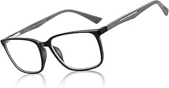BLUEMOKY Blue Light Reading Glasses for Men, Sport Square Frame Readers, Anti Glare Computer Glasses(Black,+0.0)