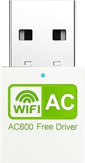 USB WiFi Adapter, 600Mbps Dual Band with 2.4G 5.8G Wireless Adapter, WPA3 Network Security, Mini WiFi AC Wireless Network for Desktop Laptop PC Support Windows 7/8/ 10, Milky White
