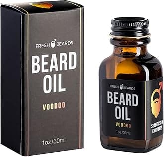 Fresh Beards Voodoo Beard Oil - Citrus, Eucalyptus, and Jasmine Fragrance - Scented Mens Beard and Mustache Oil - Soothing Anti-Itch Moisturizer & Softener for Dandruff Prevention and Healthy Beard Growth