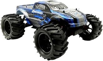 1:8 Scale Fast Brushless RC Car For Adults, 4WD High Speed RC Monster Truck, 80+ KMH, All Terrain 2.4Ghz Hobby RC Truck, Off-Road Remote Control Vehicle, 2 Batteries 50+ Min Play