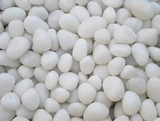 Creative Farmer 10Kg Unpolished White Marble Pebbles for Garden Decor (20-30 Mm White) [10Kg] Y
