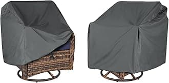Outdoor Swivel Lounge Chair Cover 2 Pack, (37.5" L x 39.25" W x 38.5" H) 100% Waterproof Heavy Duty Outdoor Chair Covers, Patio Furniture Cover for Swivel Patio Lounge Chair (Grey)