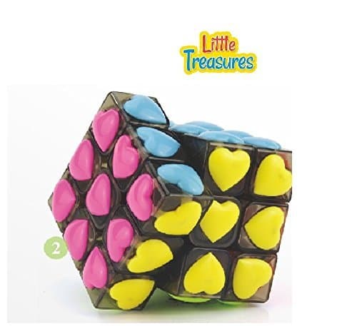 Little Treasures Cube Sticker Less Love Cube Adjustable Corner Cutting Tension Cube 3 x 3 x 3 Puzzle, Black