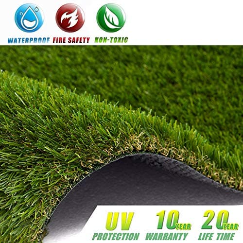 Kunta Garden Premium Artificial Grass 4' x 6' (24 Square ft) 35mm Pile Height, Realistic Fake Grass Deluxe Synthetic Turf Thick Lawn Pet Turf, Indoor/Outdoor Landscape, Non Toxic, Easy to Clean