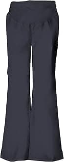 CHEROKEE Women's Petite Maternity Knit Waist Pull-On Pant, Pewter, X-Small