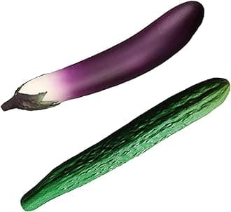 Multipurpose Vegetable Props Realistic Models Soft and Comfortable Simulation Vegetables Artificial Aubergine Cucumber Realistic Appearance