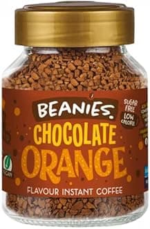 Beanies The Flavour Co Flavoured Instant Coffee Powder-Chocolate Orange Hot & Cold Coffee Makes 25 Cups 100% Arabica Light Roasted Coffee Sugar Free . Bottle (Chocolate Orange),200 Grams