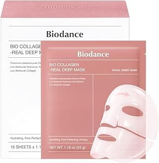 - 【BIODANCE】Bio Collagen Real Deep Mask (16 sheets) | Hydrogel Mask | Highly Moisturizing | Firm and Lustrous Pore Care | Non-greasy | For Dry and Sensitive Skin | Korean Cosmetics