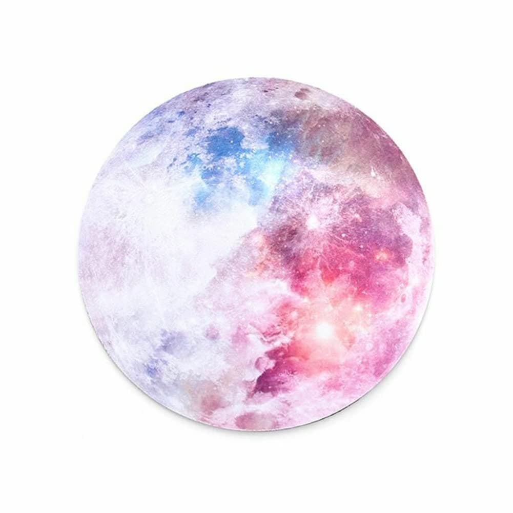 HaloVa Mouse Pad, Anti Slip Planet Mouse Mat for Desktops, Computer, PC and laptops, Customized Round Mouse Pad for Office and Home, Moon